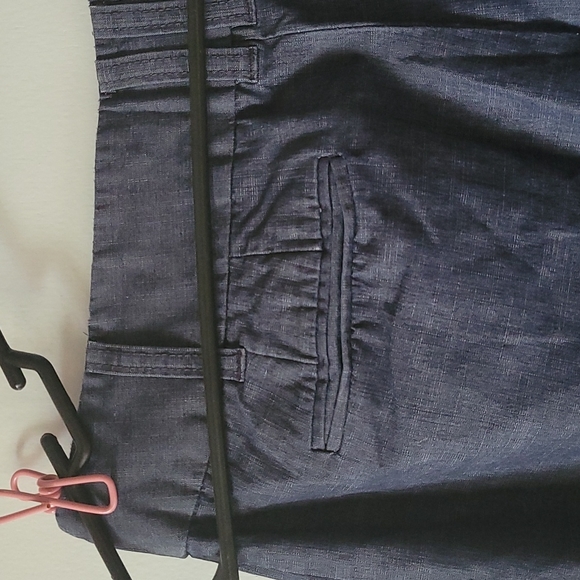 Wide Legged Denim Look Dress Pants - Picture 6 of 6